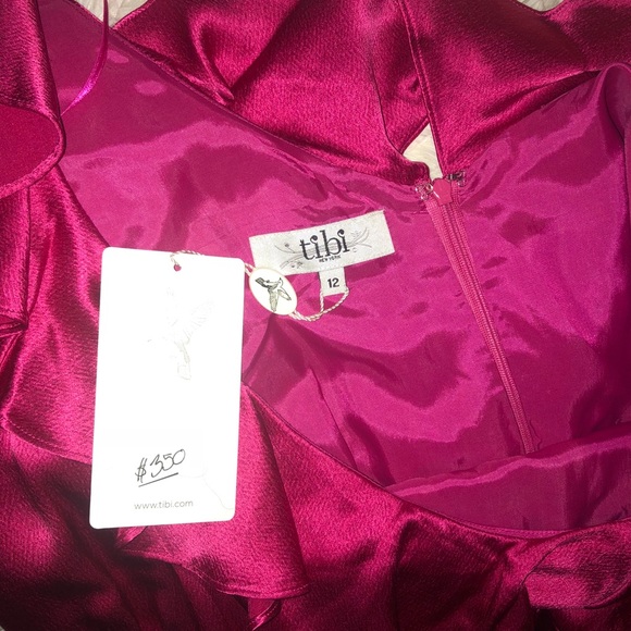 Tibi Pink Silk Ruffle Dress - Picture 3 of 3